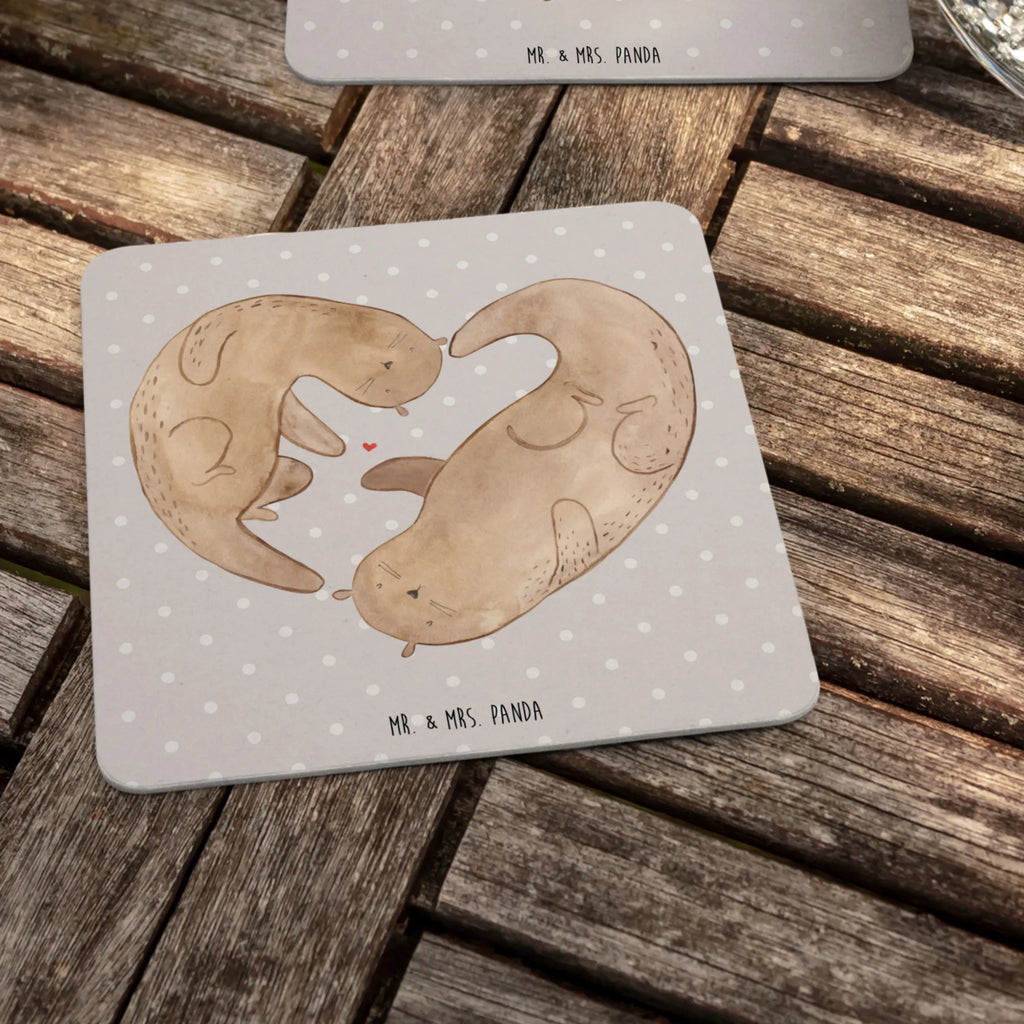 Bierdeckel Otter Herz Bierdeckel, Tischdeko, Gastgeschenk Hochzeit, Otter, Fischotter, Seeotter, Verlobung, Herz, Hochzeitstag, gemeinsames Leben, Liebesbeweis, Jahrestag, Bessere Hälfte, Liebe, Love you, Liebesgeschenk