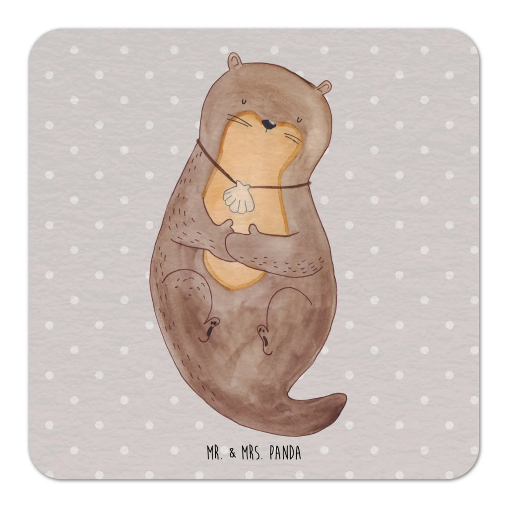 Bierdeckel Otter Muschel Bierdeckel, Gastgeschenk Hochzeit, Tischdeko, Otter, Fischotter, Seeotter, Tagträumen, Otterliebe, grübeln, träumen, Motivation, Büro