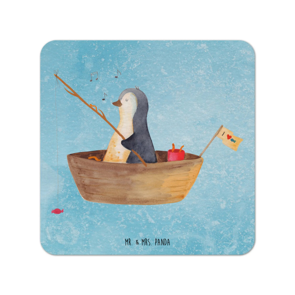 Coaster Penguin fishing boat Tischdeko, Gastgeschenk Hochzeit, Bierdeckel, Pinguin, Neustart, Pinguine, Lebenslust, Angeln, Geschenkidee Liebeskummer, Motivation, Scheidung, Angelboot, Neuanfang, Leben, Boot, genießen, Trennung