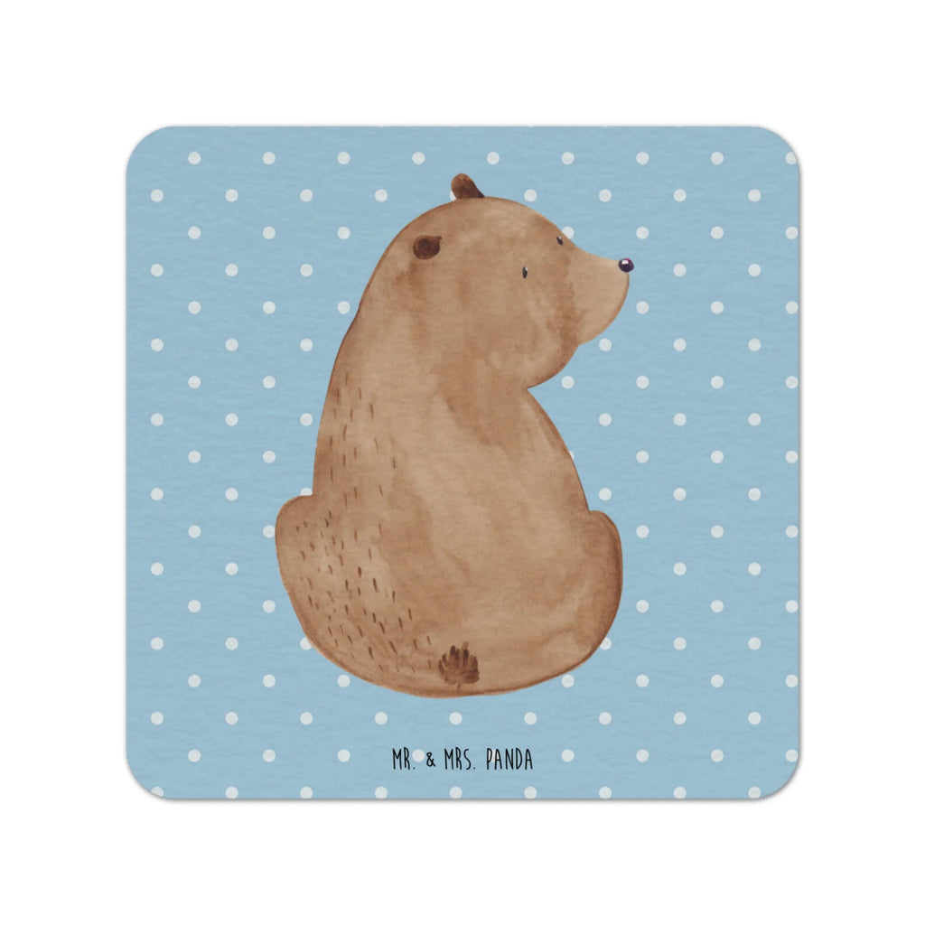 Bierdeckel Bär Schulterblick Bierdeckel, Tischdeko, Gastgeschenk Hochzeit, Bär, Teddy, Teddybär, Weisheit, Bärenliebe, Selbstachtung, Weltansicht, Bären, Motivation