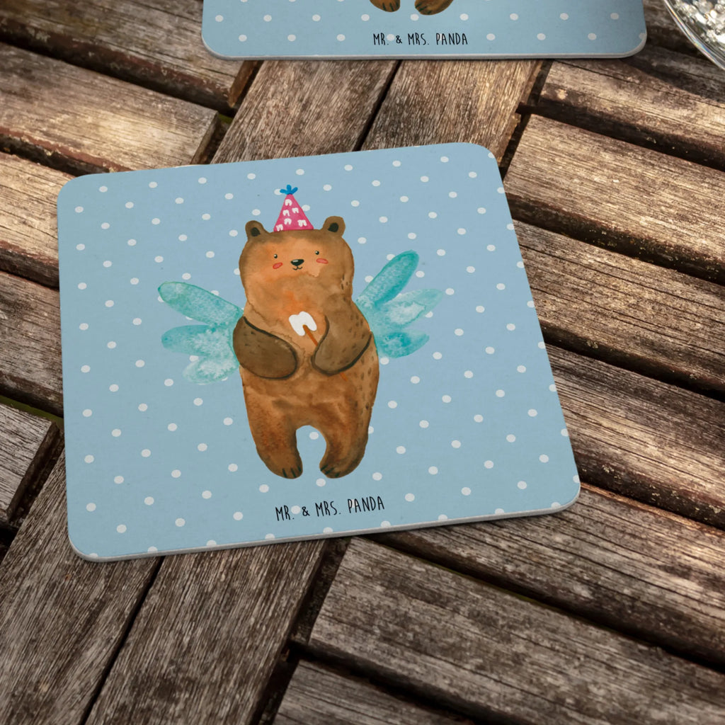Bierdeckel Bär Zahnfee Bierdeckel, Gastgeschenk Hochzeit, Tischdeko, Bär, Teddy, Teddybär, Fee, Zahnfee, Milchzahn, Erster Zahn