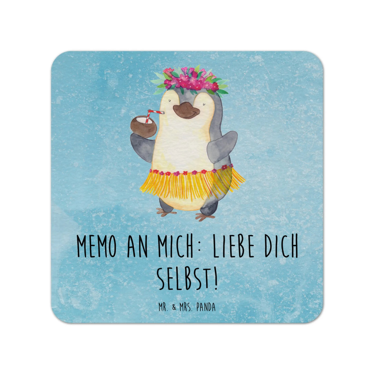 Coaster Penguin coconut Becheruntersetzer, Getränkeuntersetzer, Flaschenuntersetzer, Bierfilzl, Tischuntersetzer, Bierdeckel, bieruntersetzer, Pappuntersetzer, gläseruntersetzer, Tassenuntersetzer, Kaffeeuntersetzer, Pinguin, Urlaub, Kokosnuss, Hawaii, Aloha, Pinguine