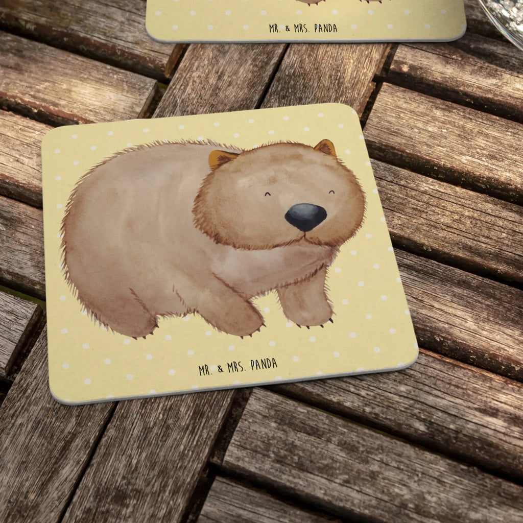 Coaster Wombat Bierdeckel, Tischdeko, Gastgeschenk Hochzeit, Tiermotive, Gute Laune, lustige Sprüche, Tiere, Wombat, Australien, Das Leben ist schön, Motivation, Spruch