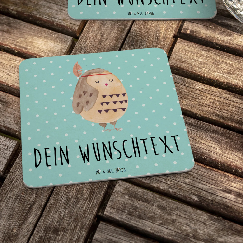 Personalisierter Bierdeckel Eule Federschmuck Tischdeko personalisiert, Bierdeckel mit Namen, Gastgeschenk Hochzeit mit Namen, Bierdeckel personalisiert, Personalisierter Bierdeckel, Eule, Das Leben ist ein Abenteuer, Reisespruch, Federschmuck, Dekoration, Owl, Eule Deko