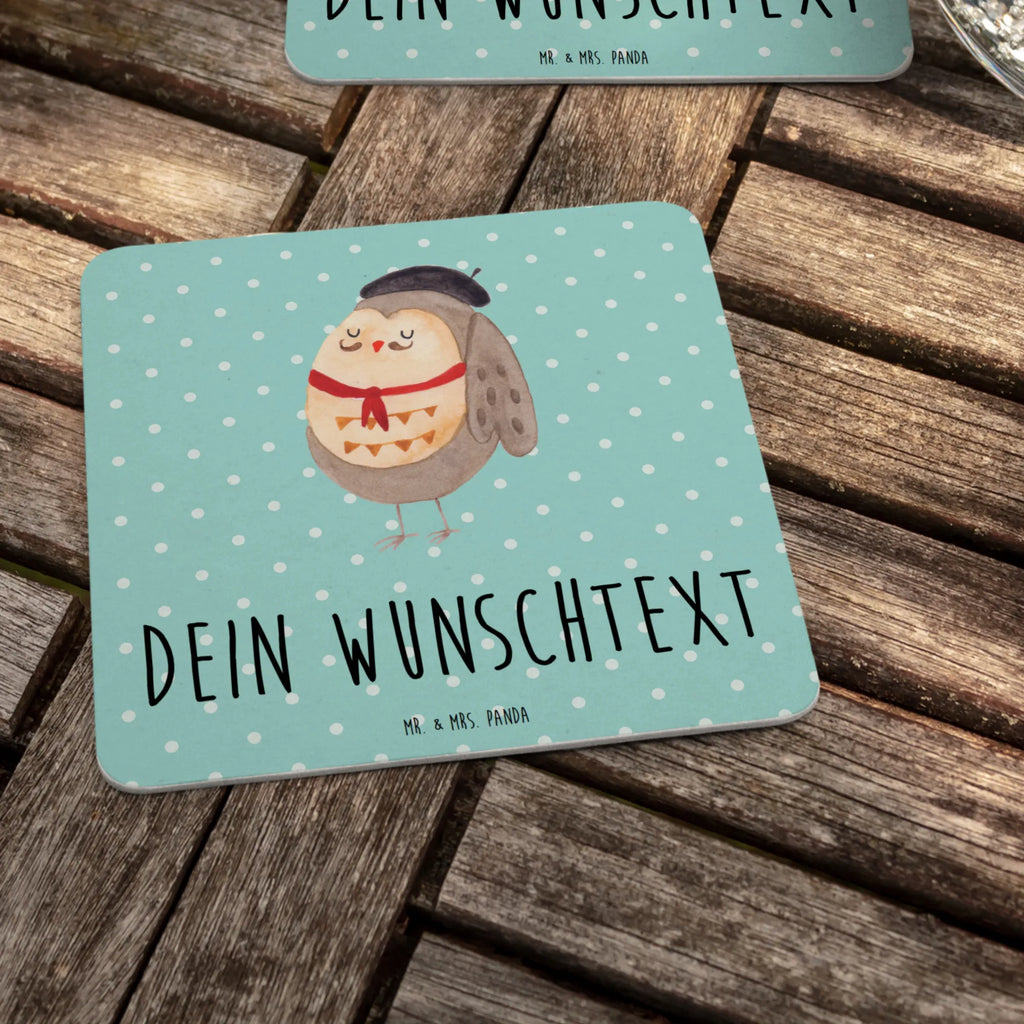 Personalisierter Bierdeckel Eule Frankreich Bierdeckel personalisiert, Tischdeko personalisiert, Gastgeschenk Hochzeit mit Namen, Personalisierter Bierdeckel, Bierdeckel mit Namen, Eule, Owl, Frankreich, Eule Deko, Spruch Französisch, Eulen, Spruch schön, La vie est belle, hibou, das Leben ist schön