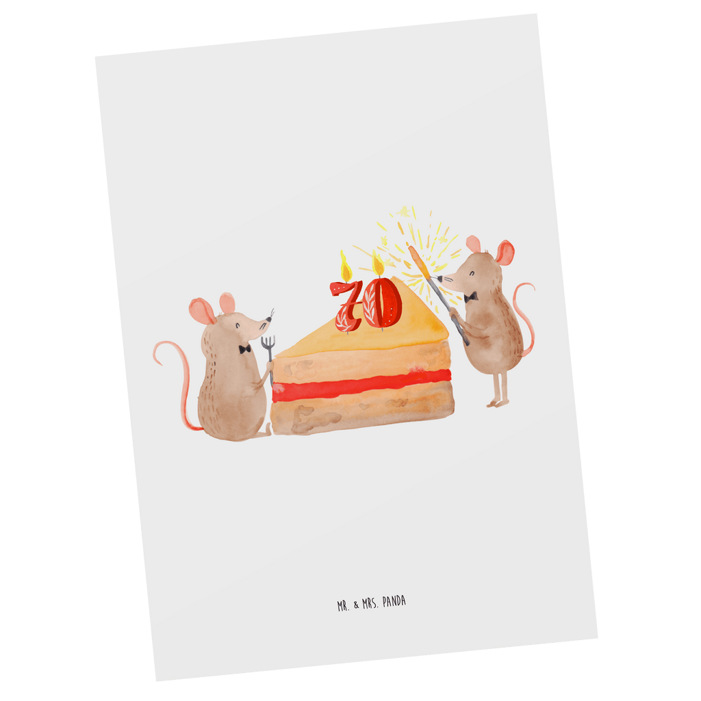 Postkarte 70. Geburtstag Mäuse Kuchen Geschenkkarte, Grußkarte, Karte, Einladung, Ansichtskarte, Geburtstagskarte, Einladungskarte, Dankeskarte, Geburtstag, Geburtstagsgeschenk, Geschenk, Maus, Geburtstage, Happy Birthday, Geburtstagsfeier