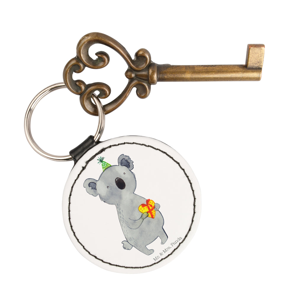Rund Schlüsselanhänger Koala Geschenk Schlüsselanhänger, Anhänger, Taschenanhänger, Glücksbringer, Schutzengel, Koala, Koalabär, Geschenk, Geburtstag, Party