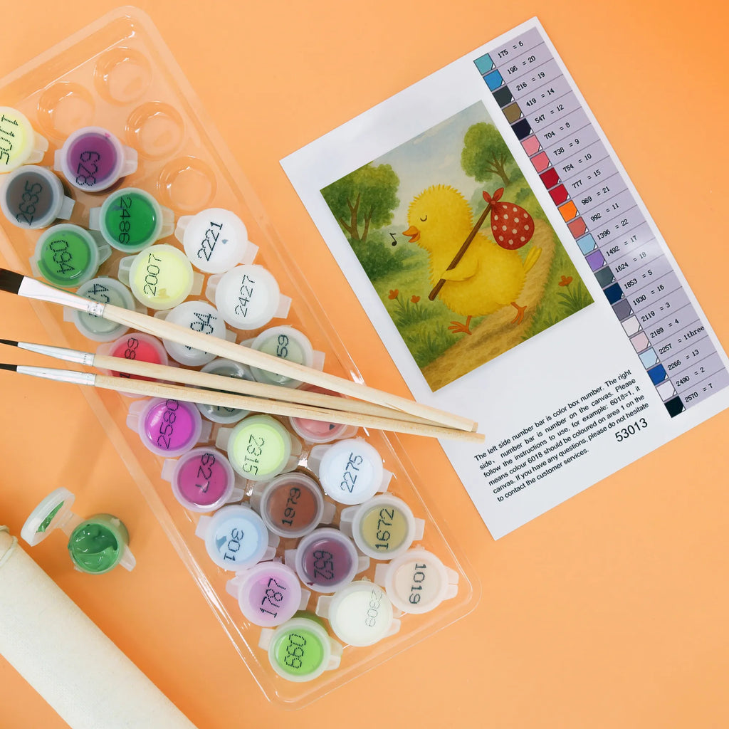 Malen nach Zahlen Küken Wander Design Malen, DIY, Künstler, Kreativität, Malen nach Zahlen, Kunstwerk, Ausmalbild, Baseln, Bastelidee, Ostern, Osterhase, Ostergeschenke, Osternest, Osterdeko, Geschenke zu Ostern, Ostern Geschenk, Ostergeschenke Kinder, Ostern Kinder, Osterei, Grüße, Zeitmanagement, Freude, Wunder, Weltenbummler, Ei, Frühlingsgefühle, Frohe Ostern, Flausen, Ostergrüße, liebe Grüße, Küken, Ostereier, Reisen, Zeit, Backpacker