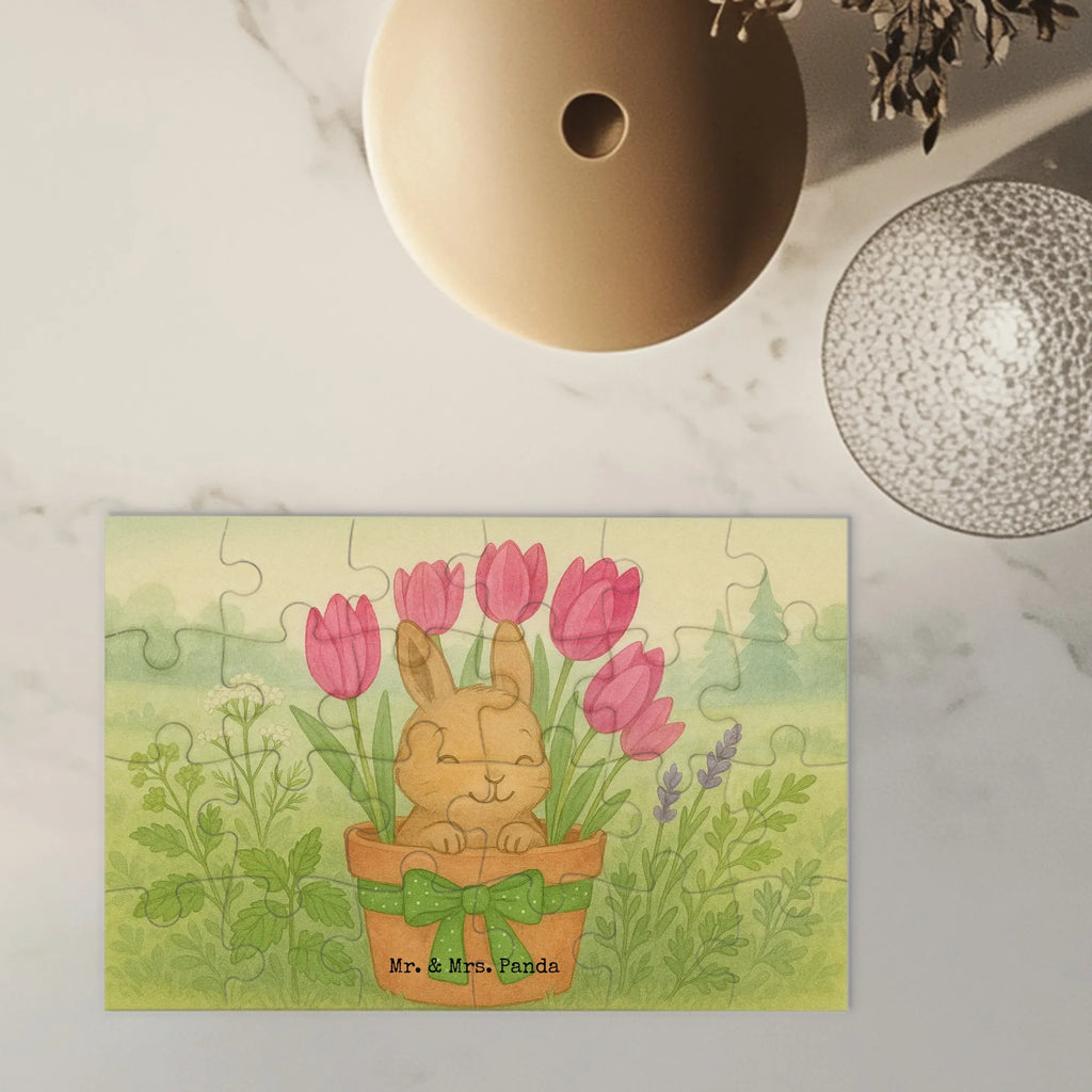 Puzzle Rabbit Tulips Design Puzzle, Ostern, Osterhase, Ostergeschenke, Osternest, Osterdeko, Geschenke zu Ostern, Ostern Geschenk, Ostergeschenke Kinder, Ostern Kinder, Hase, Ostergeschenk, Tulpen, Blumenstrauß, Alternative zu Blumen
