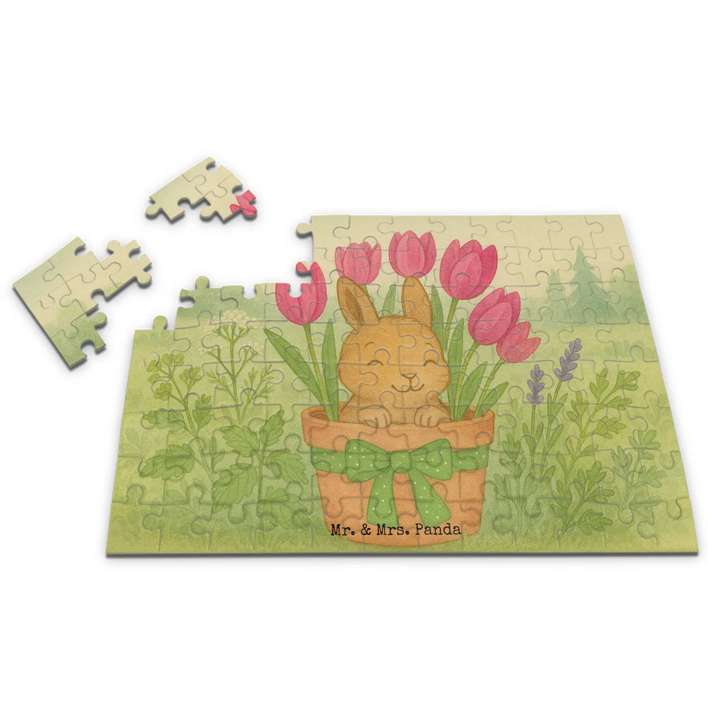 Puzzle Rabbit Tulips Design Puzzle, Ostern, Osterhase, Ostergeschenke, Osternest, Osterdeko, Geschenke zu Ostern, Ostern Geschenk, Ostergeschenke Kinder, Ostern Kinder, Hase, Ostergeschenk, Tulpen, Blumenstrauß, Alternative zu Blumen