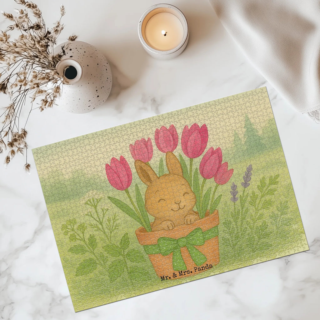 Puzzle Rabbit Tulips Design Puzzle, Ostern, Osterhase, Ostergeschenke, Osternest, Osterdeko, Geschenke zu Ostern, Ostern Geschenk, Ostergeschenke Kinder, Ostern Kinder, Hase, Ostergeschenk, Tulpen, Blumenstrauß, Alternative zu Blumen