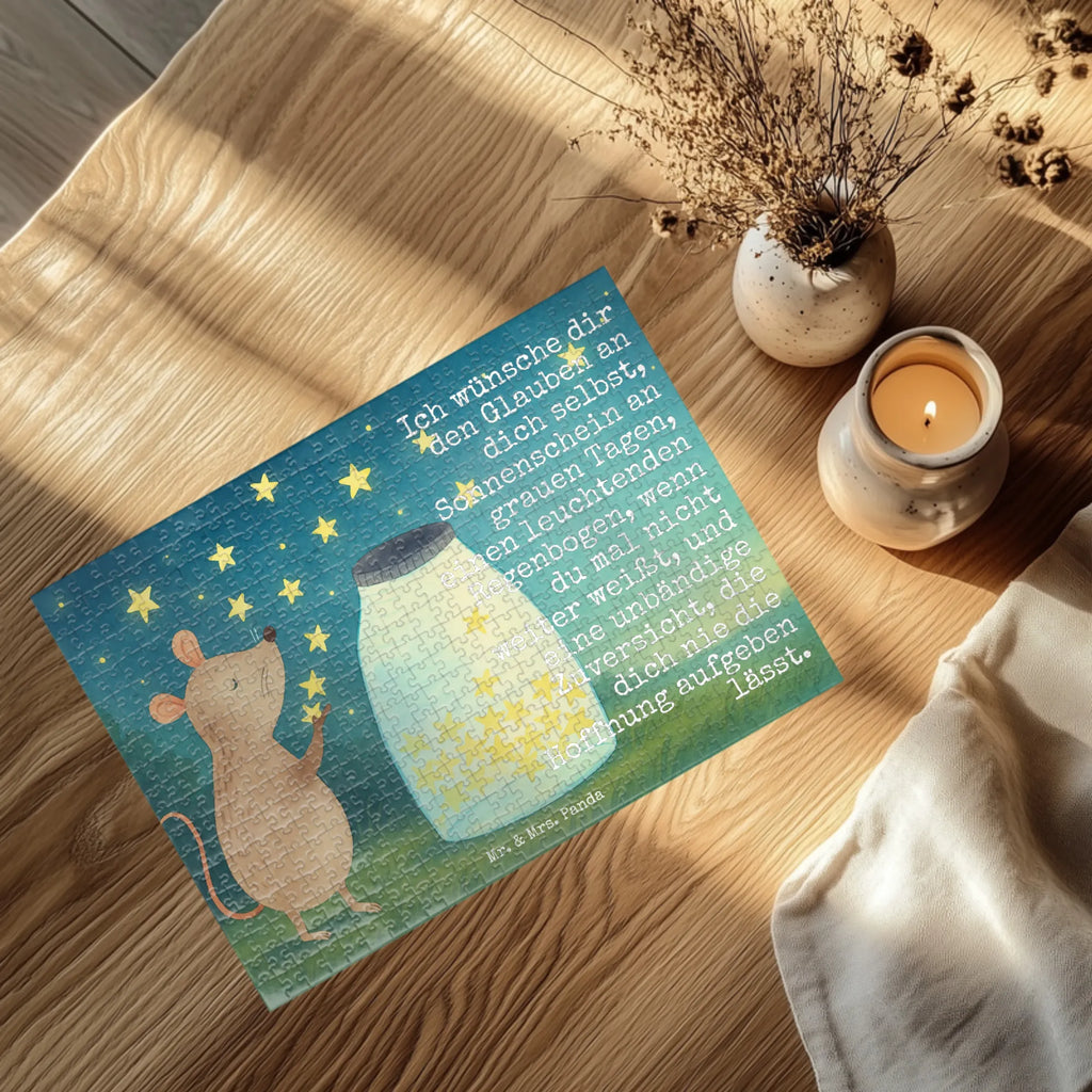 Puzzle Mouse Stars Design Puzzle, Tiermotive, Gute Laune, lustige Sprüche, Tiere, Geburt, Taufgeschenk, Wunsch, erstes Kind, Sterne, Geburtstag, Maus, Kind, Taufe, Träume, Kindergeburtstag, Hoffnung, Schwangerschaft