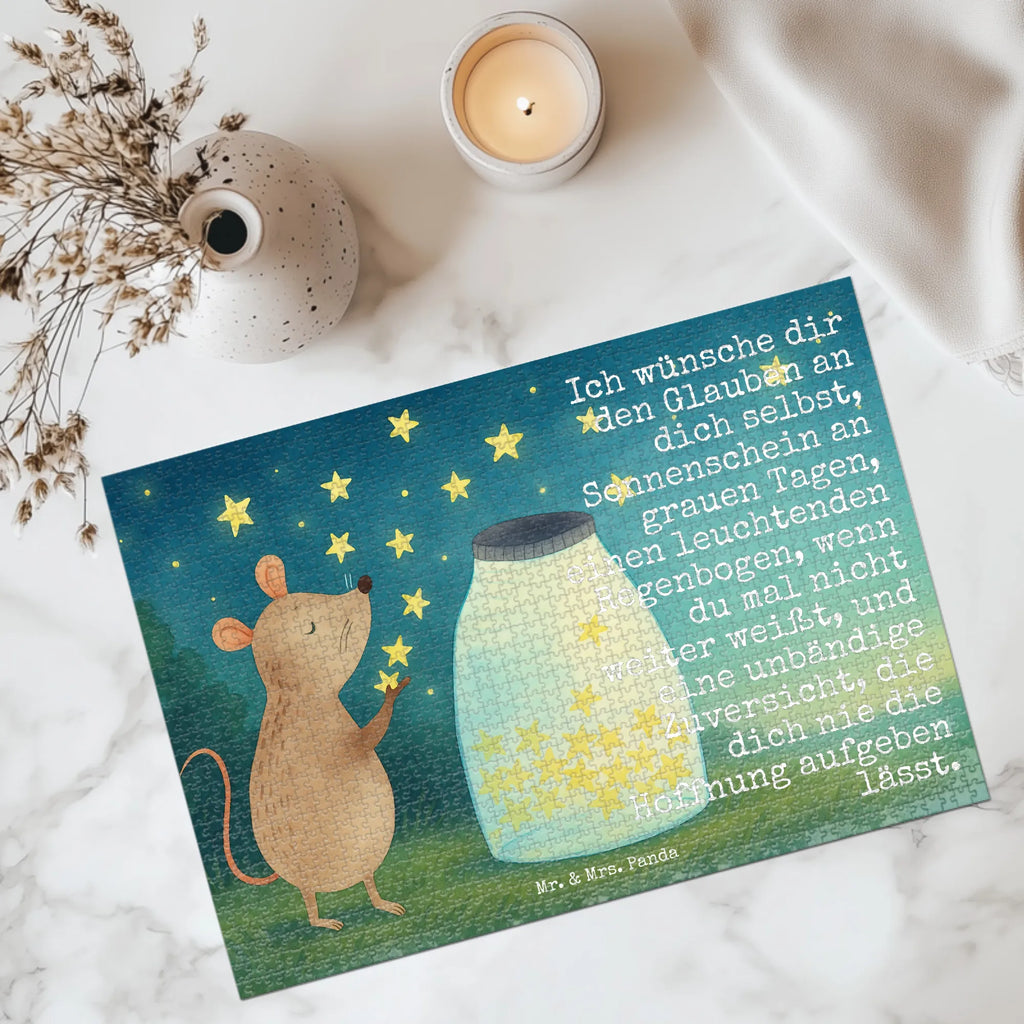 Puzzle Mouse Stars Design Puzzle, Tiermotive, Gute Laune, lustige Sprüche, Tiere, Geburt, Taufgeschenk, Wunsch, erstes Kind, Sterne, Geburtstag, Maus, Kind, Taufe, Träume, Kindergeburtstag, Hoffnung, Schwangerschaft