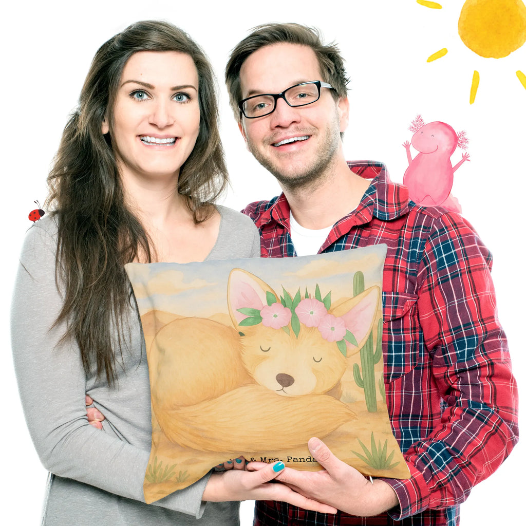 Cushion desert fox Flower Design Sofakissen, Kissenbezug 40x40, Kissenhülle 40x40, Kissen 40x40 Waschbar, Kopfkissen 40x40, Kopfkissen, Kissenbezüge, sofakissen, Kissen 40x40, Dekokissen, Sofakissen 40x40, Dekokissen 40x40, Kissen, Dekokissen Sofa, Kissenhülle, Motivkissen, sitzkissen, Zierkissen, Couchkissen, Afrika, Wildtiere, Wüste, Glücklich, Blumenkranz, Wüstenfuchs, Blumen