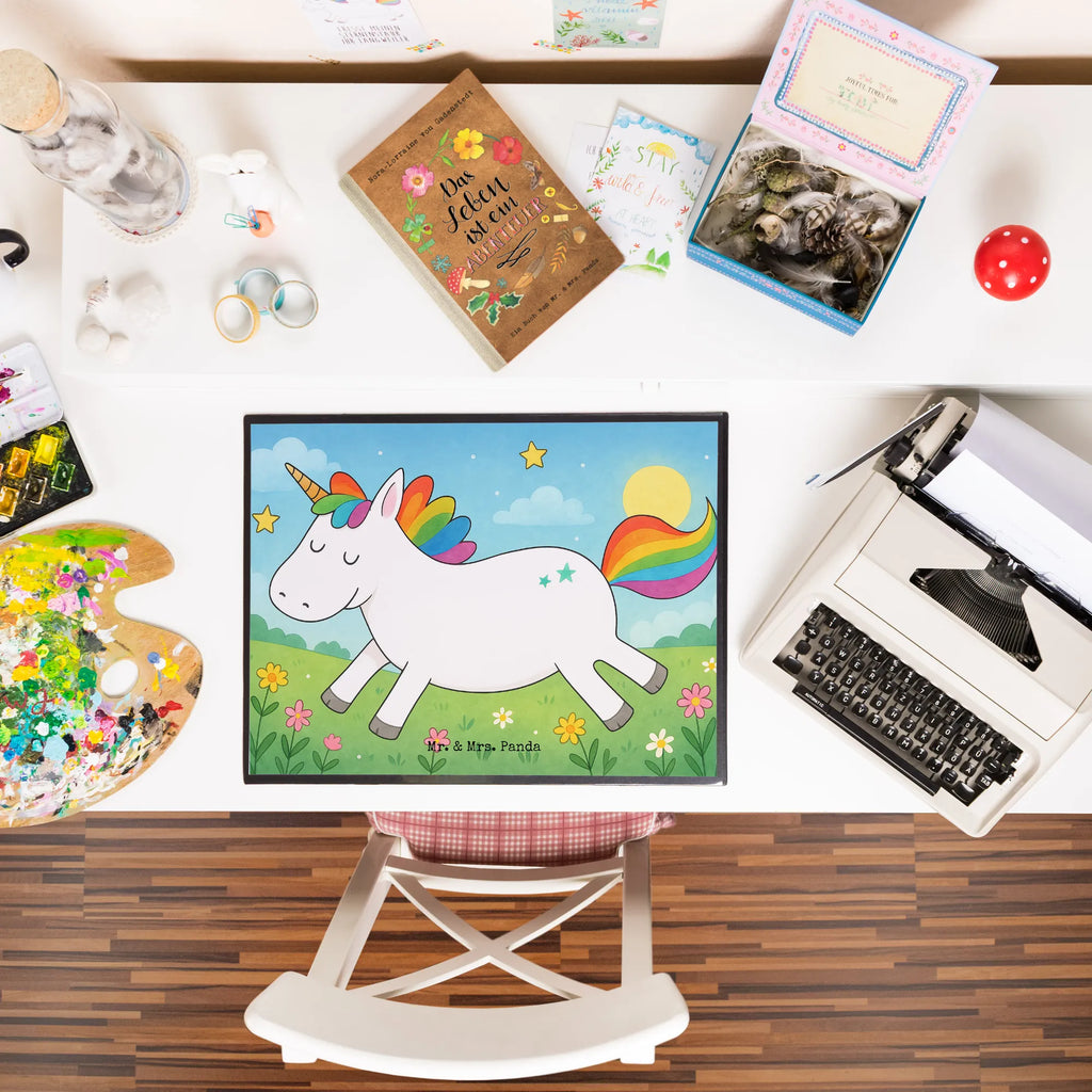 Schreibtischunterlage Einhorn Happy Design Schreibunterlage, Schreibtischauflage, Bürobedarf, Büroartikel, Schreibwaren, Schreibtisch Unterlagen, Schreibtischunterlage Groß, Einhorn, Einhörner, Einhorn Deko, Unicorn, glücklich, fröhlich, Spaß, Freude, Lebensfreude, witzig, spannend, Lächeln, Lachen