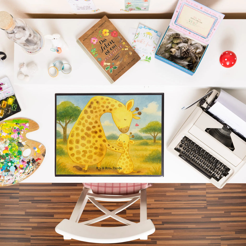 Schreibtischunterlage Giraffe Kind Design Schreibunterlage, Schreibtischauflage, Bürobedarf, Büroartikel, Schreibwaren, Schreibtisch Unterlagen, Schreibtischunterlage Groß, Afrika, Wildtiere, Giraffe, Kind, Mutter, Mama, Tochter, Sohn, Lieblingsmensch