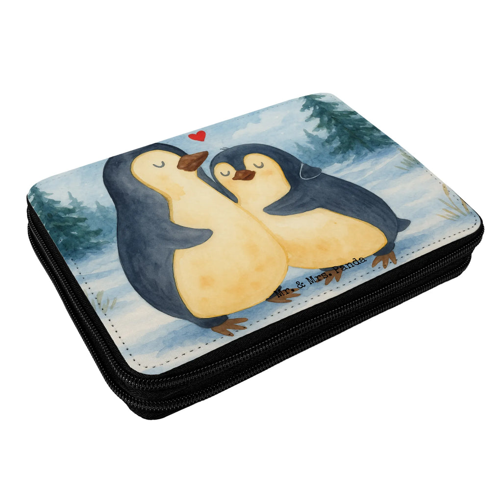 Leather folder Penguin embrace Design Federmappe, Stiftetasche, Stifte Etui, Schule, Einschulung, Geschenk, Kind, Schüler, Schülerin, Stifterolle, Federmäppchen, Motiv, Grundschule, Federmäppchen bedruckt, Büro Stifte Etui, Bestückte Federmappe, Kinder Federmappe, Federmappe Einschulung, Pinguin, Liebe, Liebespaar, Liebesbeweis, Liebesgeschenk, Verlobung, Jahrestag, Hochzeitstag, Hochzeit, Hochzeitsgeschenk