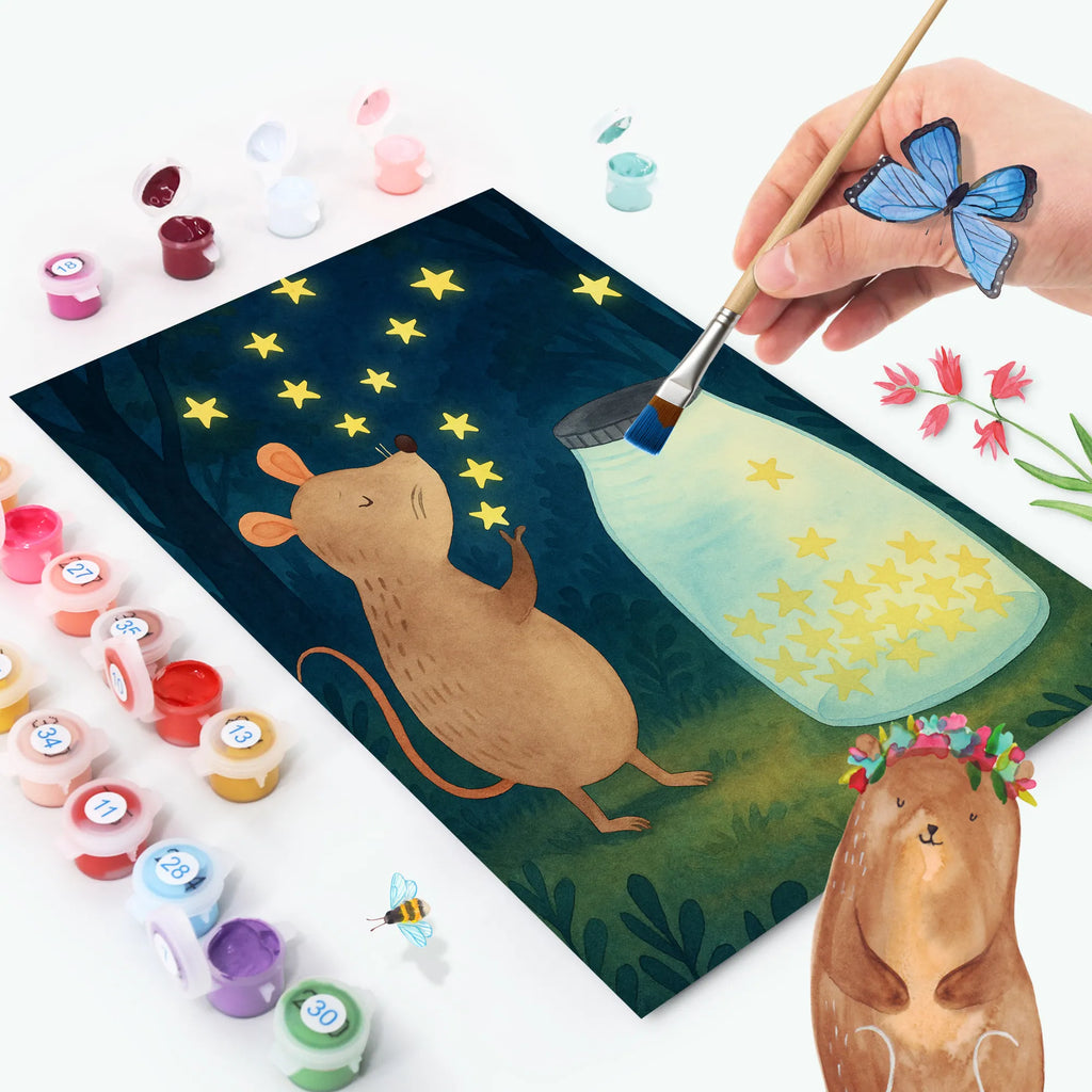 Malen nach Zahlen Maus Sterne Design DIY, Kunstwerk, Baseln, Ausmalbild, Bastelidee, Malen, Künstler, Kreativität, Malen nach Zahlen, Tiermotive, Gute Laune, lustige Sprüche, Tiere, Wunsch, erstes Kind, Kindergeburtstag, Geburtstag, Sterne, Hoffnung, Taufe, Geburt, Träume, Schwangerschaft, Taufgeschenk, Kind, Maus