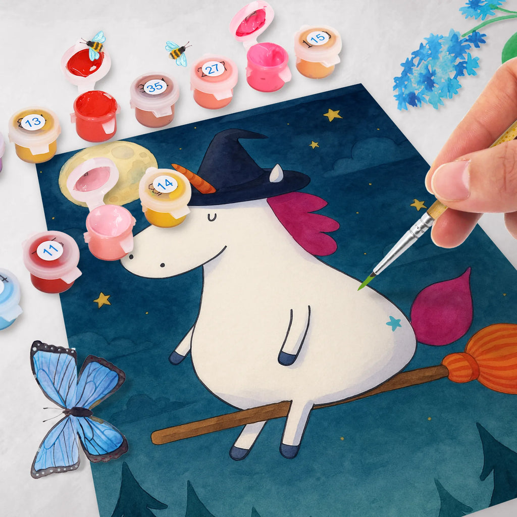 Malen nach Zahlen Einhorn Hexe Design leinwand malset, diy set, kreativ set, malen nach zahlen set, malset, Malen nach Zahlen, zahlenbilder, Unicorn, Einhorn, Einhörner, Einhorn Deko, Freundin, Zicke, Engel, Ehefrau, Teufel, Leben, Verrückte, Hexe, Frau