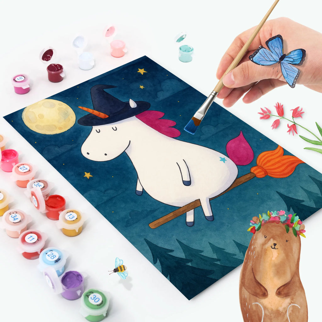 Malen nach Zahlen Einhorn Hexe Design leinwand malset, diy set, kreativ set, malen nach zahlen set, malset, Malen nach Zahlen, zahlenbilder, Unicorn, Einhorn, Einhörner, Einhorn Deko, Freundin, Zicke, Engel, Ehefrau, Teufel, Leben, Verrückte, Hexe, Frau