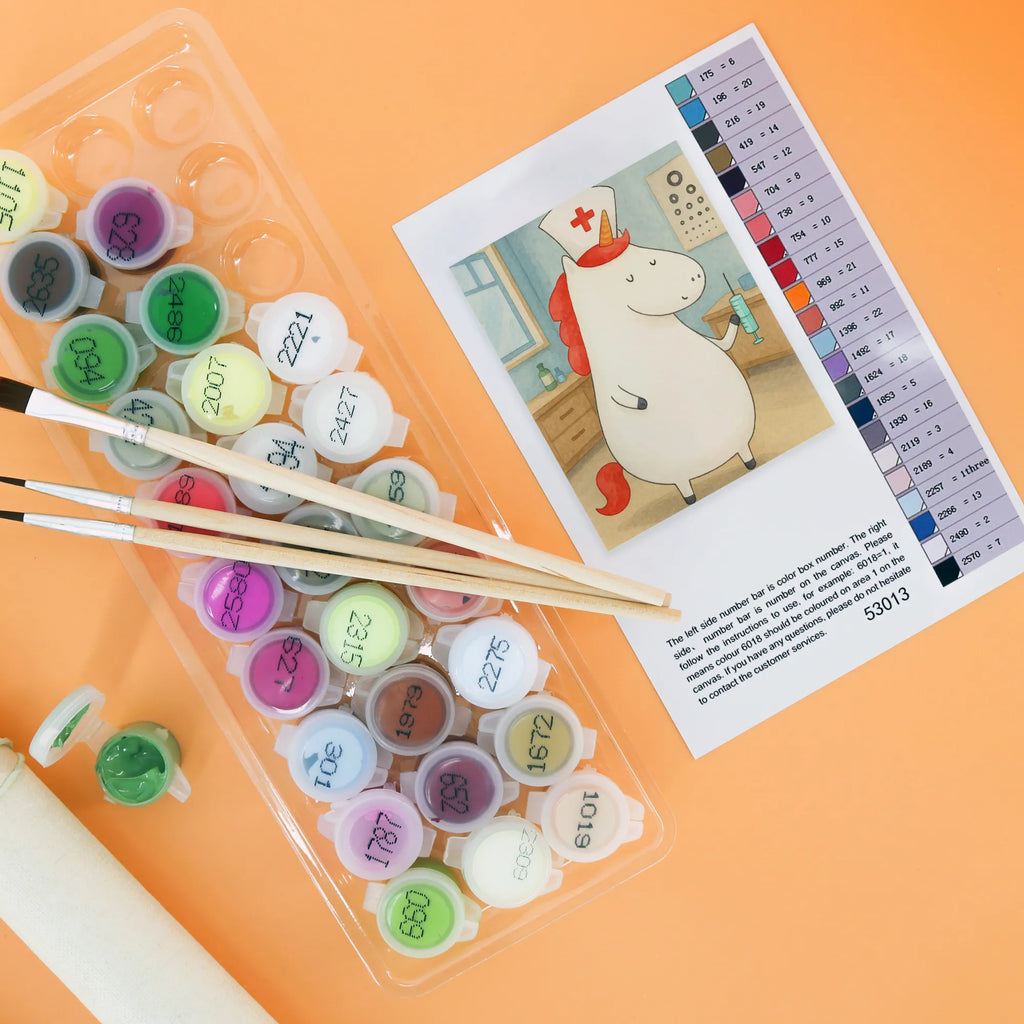 Malowanie według numerów Jednorożec Pielęgniarka Design Kreativität, DIY, Bastelidee, Kunstwerk, Künstler, Baseln, Malen nach Zahlen, Malen, Ausmalbild, Einhorn, Einhörner, Einhorn Deko, Unicorn, Krankenschwester Geschenk, Krankenschwester Dankeschön, Krankenpfleger Geschenk, Ärztin Geschenk, Krankenpflegerin, Krankenhaus