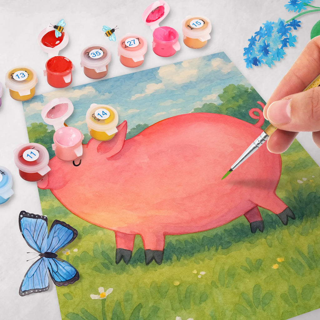 Paint by Numbers unicorn Pig Design Kunstwerk, Malen nach Zahlen, Ausmalbild, Einhorn, Einhörner, Einhorn Deko, Unicorn, Piggy, Bauer, geschenk, funny, Pig, Spaß, Spruch, Schwein, witzig. lustig, english, Party, Schweinhorn, englisch