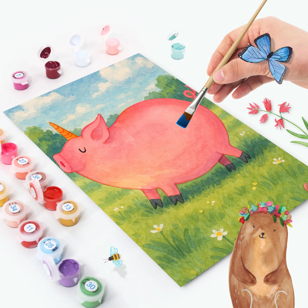 Paint by Numbers unicorn Pig Design Kunstwerk, Malen nach Zahlen, Ausmalbild, Einhorn, Einhörner, Einhorn Deko, Unicorn, Piggy, Bauer, geschenk, funny, Pig, Spaß, Spruch, Schwein, witzig. lustig, english, Party, Schweinhorn, englisch