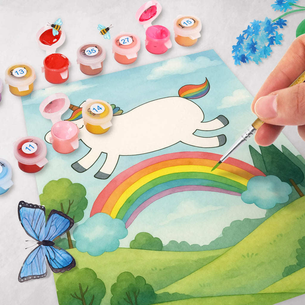 Paint by Numbers unicorn rainbow Design unicorn, unicorns, unicorn car, unicornpower, birthday present, gift, glitter, rainbow, unicorn highway, unicorn love, expressway, Unicorn