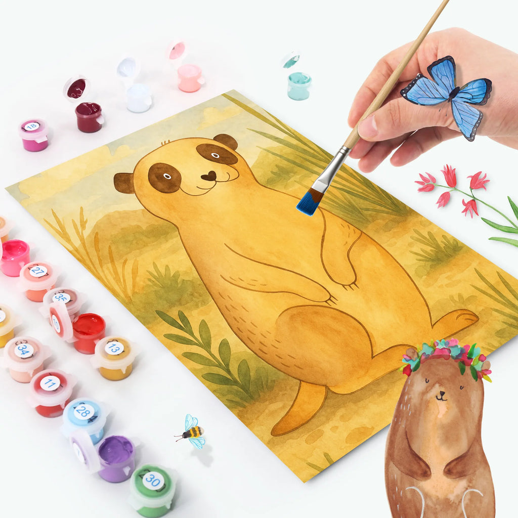 Paint by Numbers Meerkat Design Malen nach Zahlen, DIY, Bastelidee, Künstler, Kunstwerk, Baseln, Malen, Ausmalbild, Kreativität, Afrika, Wildtiere, Erdmännchen, Weltreise, Traveling, Roadtrip, Spruch, Afrikareise, Reisen