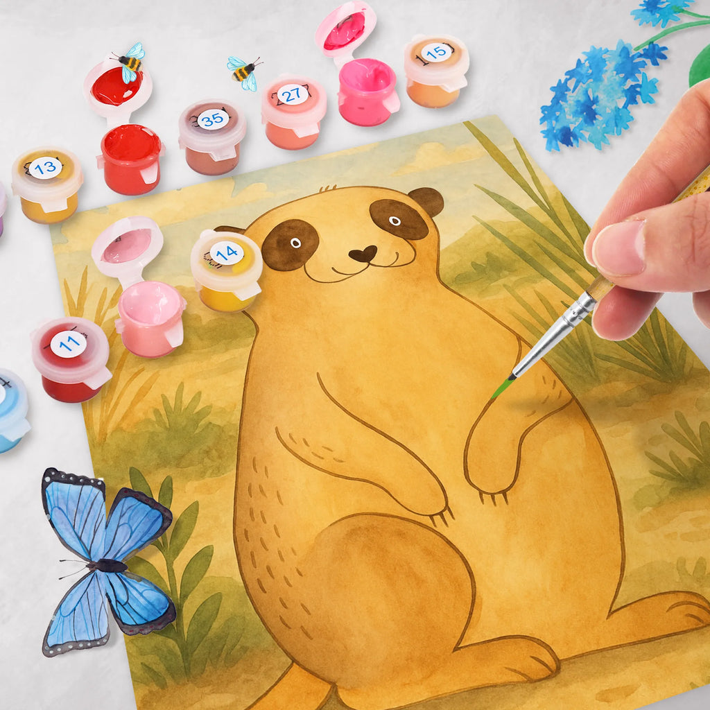 Paint by Numbers Meerkat Design Malen nach Zahlen, DIY, Bastelidee, Künstler, Kunstwerk, Baseln, Malen, Ausmalbild, Kreativität, Afrika, Wildtiere, Erdmännchen, Weltreise, Traveling, Roadtrip, Spruch, Afrikareise, Reisen