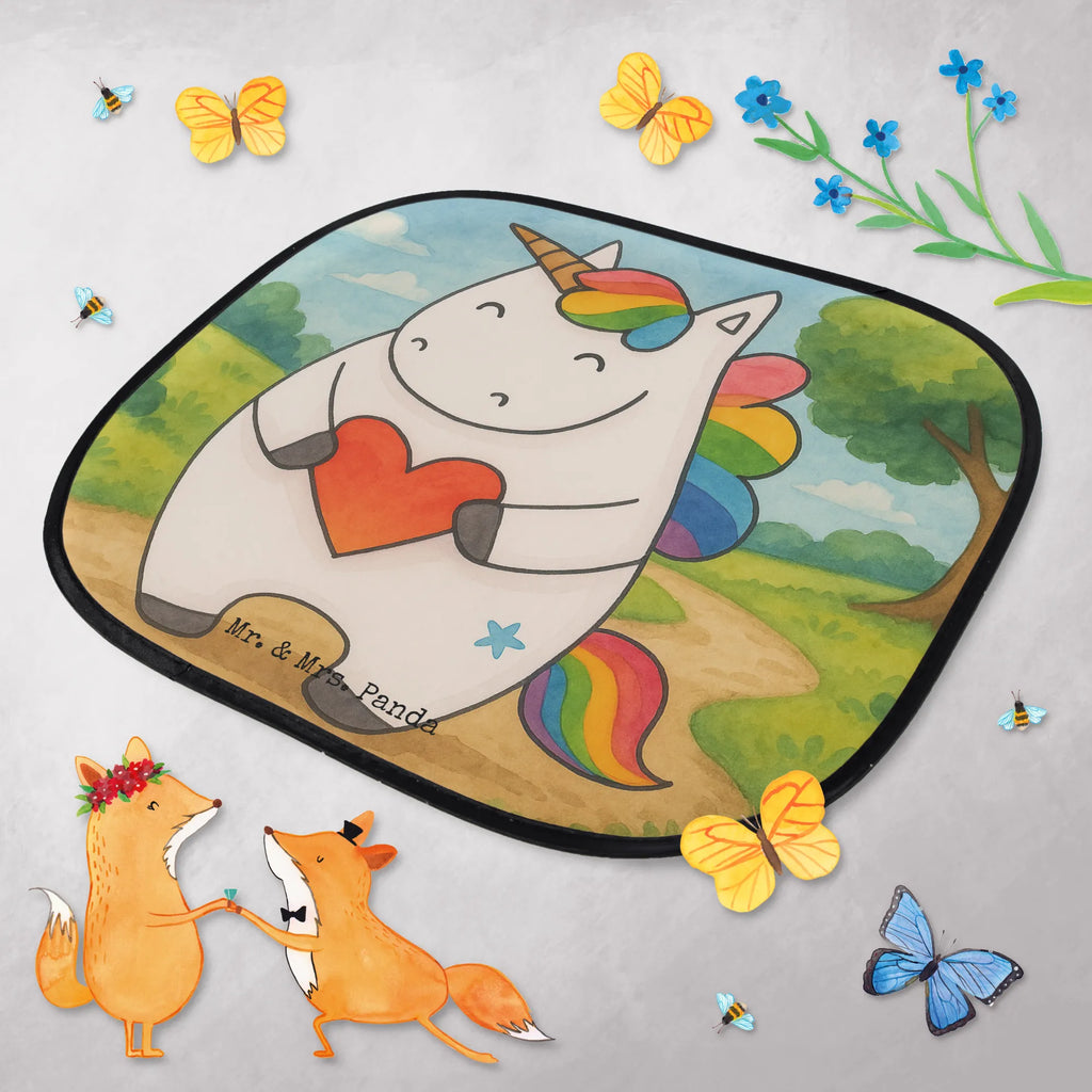 Car sun shade unicorn Heart Design back seat, car, family, windows, gift, sun visor, children, sun protection, unicorn, unicorns, girlfriend gift, different, heart, funny, evil, girlfriend present, bad, bad girl, Unicorn