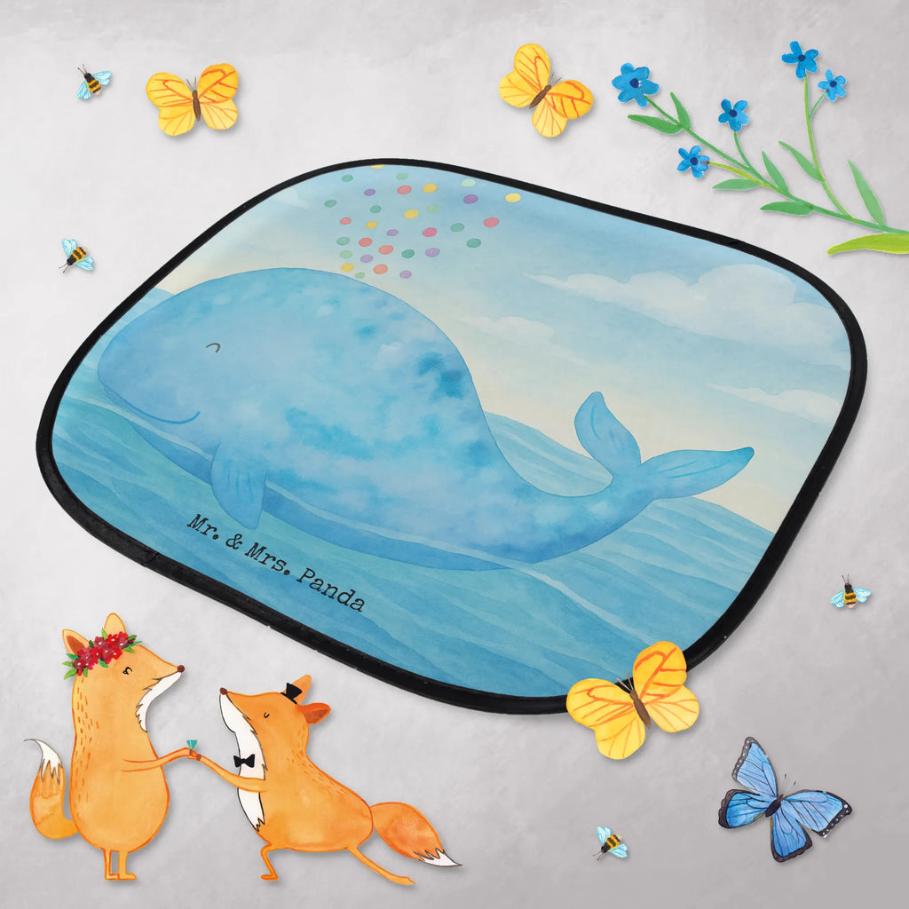 Sonnenschutz Auto Seitenscheibe Wal Konfetti Design