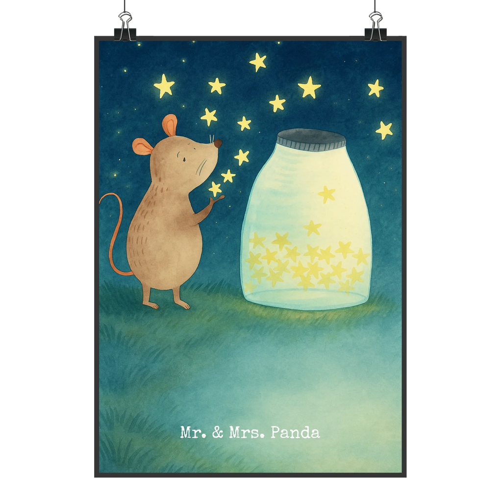 Poster Mouse Stars Design Poster, Wandposter, Bild, Wanddeko, Küchenposter, Kinderposter, Wanddeko Bild, Raumdekoration, Wanddekoration, Handgemaltes Poster, Mr. & Mrs. Panda Poster, Designposter, Kunstdruck, Posterdruck, Tiermotive, Gute Laune, lustige Sprüche, Tiere, Maus, Sterne, Wunsch, Kind, Taufe, Taufgeschenk, Geburt, Schwangerschaft, erstes Kind, Kindergeburtstag, Geburtstag, Hoffnung, Träume