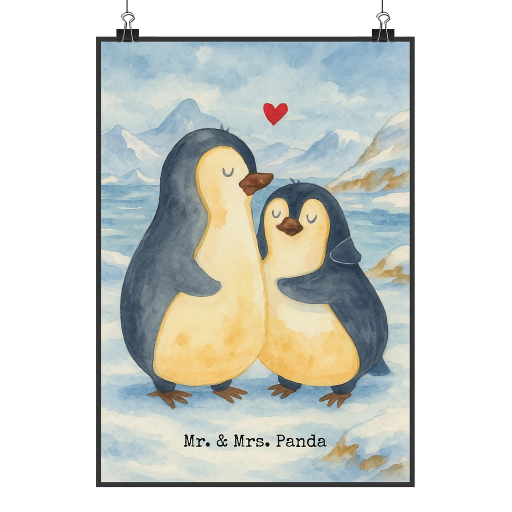 Poster Pinguin umarmen Design