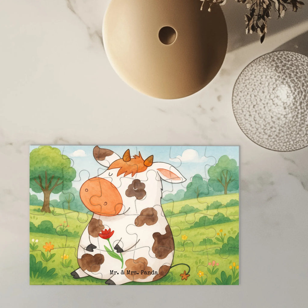 Puzzle Cow Design Puzzle, Bauernhof, Hoftiere, Landwirt, Landwirtin, Kuh, Kühe, Träume, Flausen, Spruch, Magie, Motivtion, Hof, Milch, Milchkuh