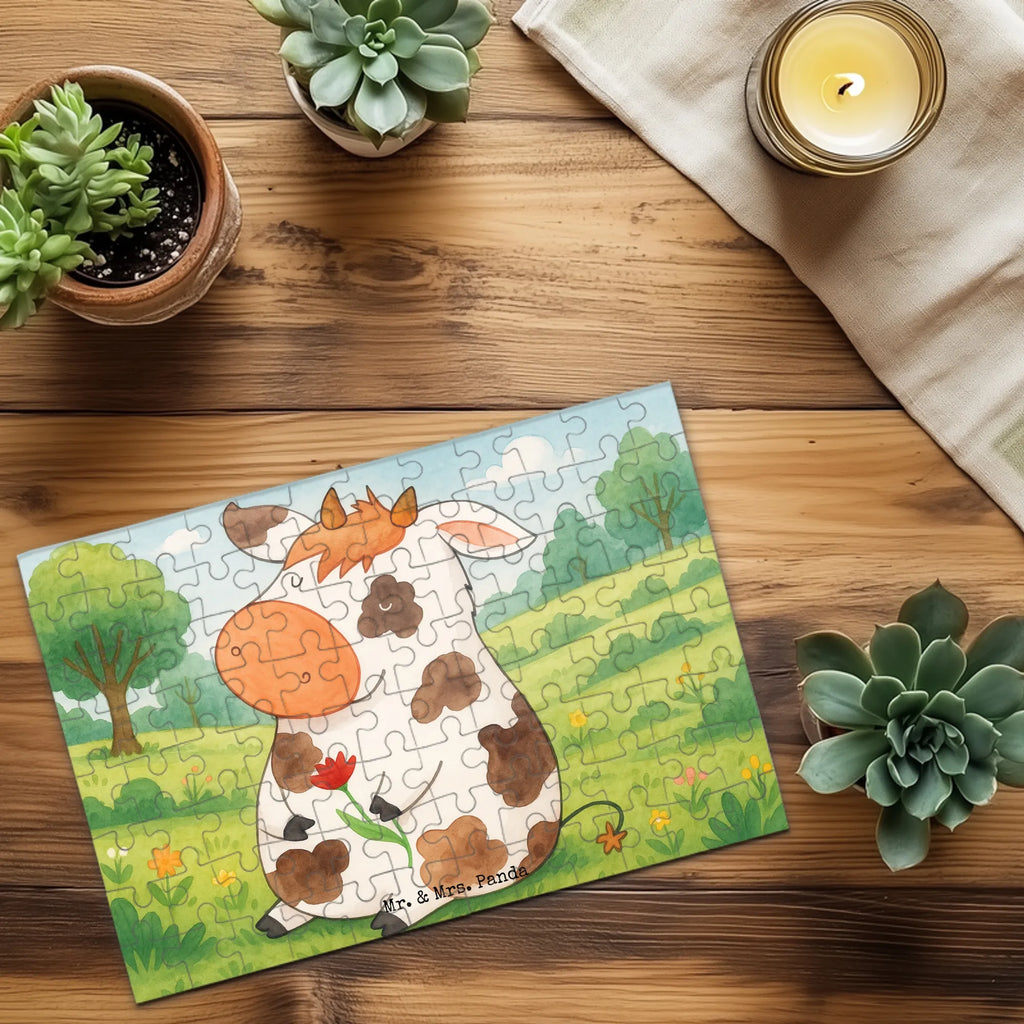 Puzzle Cow Design Puzzle, Bauernhof, Hoftiere, Landwirt, Landwirtin, Kuh, Kühe, Träume, Flausen, Spruch, Magie, Motivtion, Hof, Milch, Milchkuh