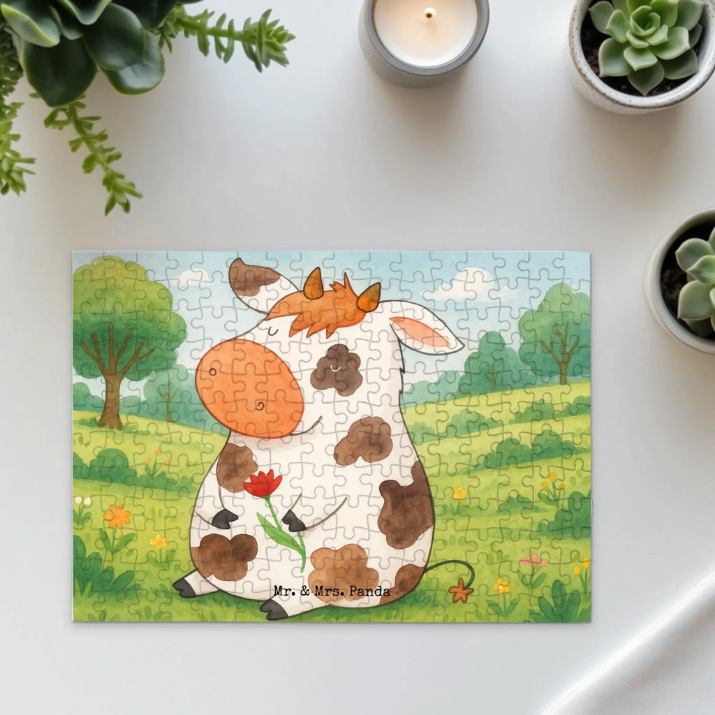 Puzzle Cow Design Puzzle, Bauernhof, Hoftiere, Landwirt, Landwirtin, Kuh, Kühe, Träume, Flausen, Spruch, Magie, Motivtion, Hof, Milch, Milchkuh