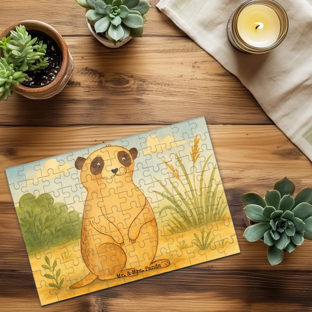 Puzzle Meerkat Design Puzzle, Afrika, Wildtiere, Erdmännchen, Reisen, Spruch, Weltreise, Afrikareise, Roadtrip, Traveling