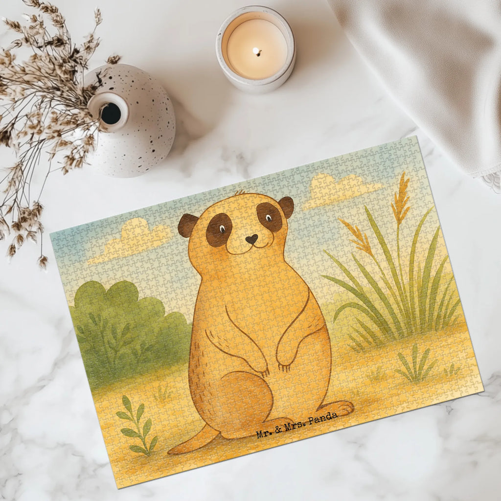 Puzzle Meerkat Design Puzzle, Afrika, Wildtiere, Erdmännchen, Reisen, Spruch, Weltreise, Afrikareise, Roadtrip, Traveling