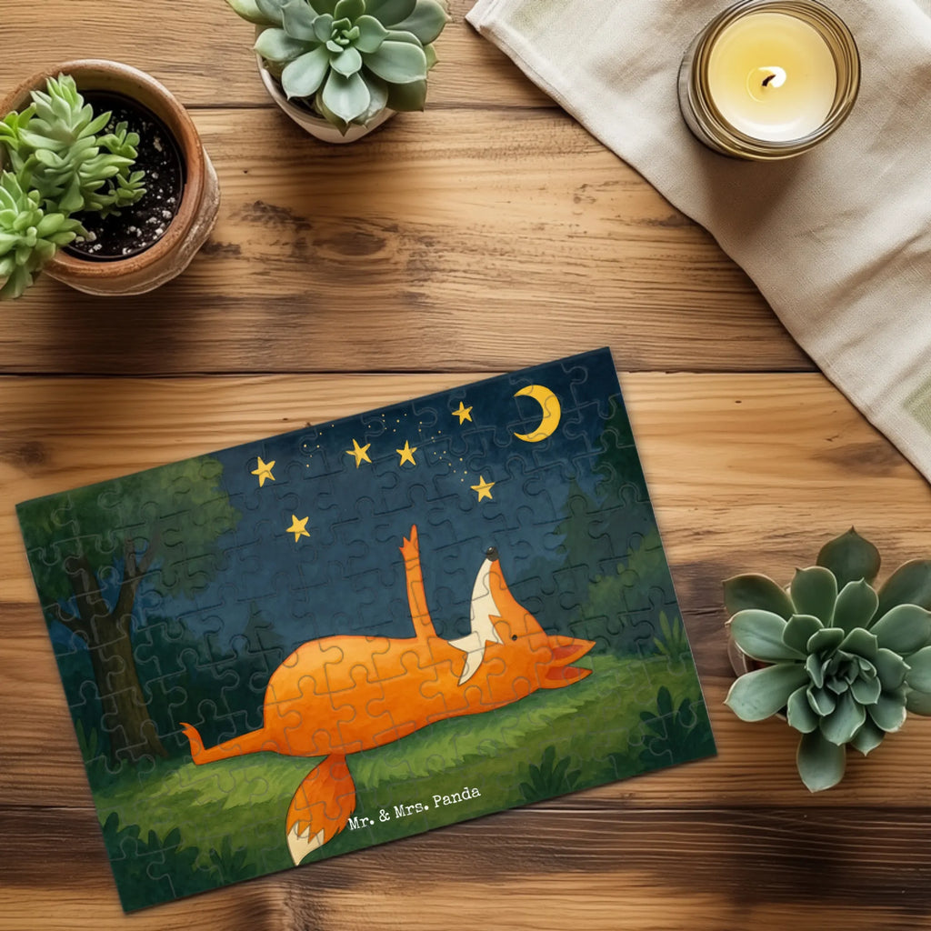 Puzzle Fox Stars Design Puzzle, Fuchs, Füchse, tröstende Worte, Spruch positiv, Spruch schön, Romantik, Always Look on the Bright Side of Life