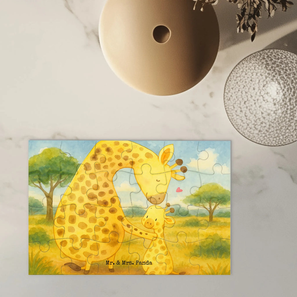 Puzzle Giraffe Kind Design Puzzle, Afrika, Wildtiere, Giraffe, Kind, Mutter, Mama, Tochter, Sohn, Lieblingsmensch