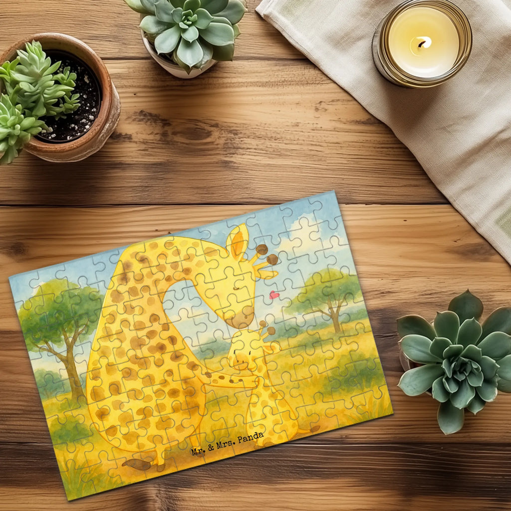 Puzzle Giraffe Kind Design Puzzle, Afrika, Wildtiere, Giraffe, Kind, Mutter, Mama, Tochter, Sohn, Lieblingsmensch