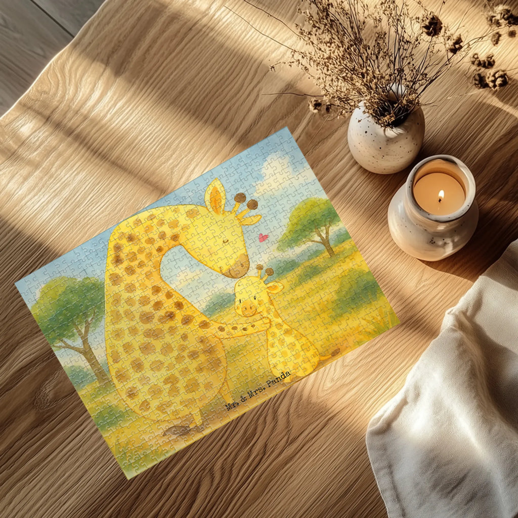 Puzzle Giraffe Kind Design Puzzle, Afrika, Wildtiere, Giraffe, Kind, Mutter, Mama, Tochter, Sohn, Lieblingsmensch
