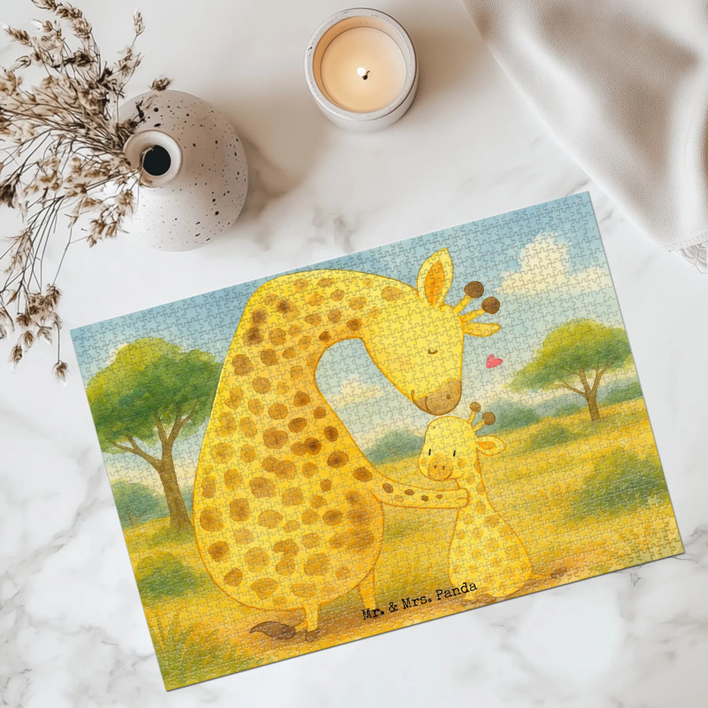 Puzzle Giraffe Kind Design Puzzle, Afrika, Wildtiere, Giraffe, Kind, Mutter, Mama, Tochter, Sohn, Lieblingsmensch