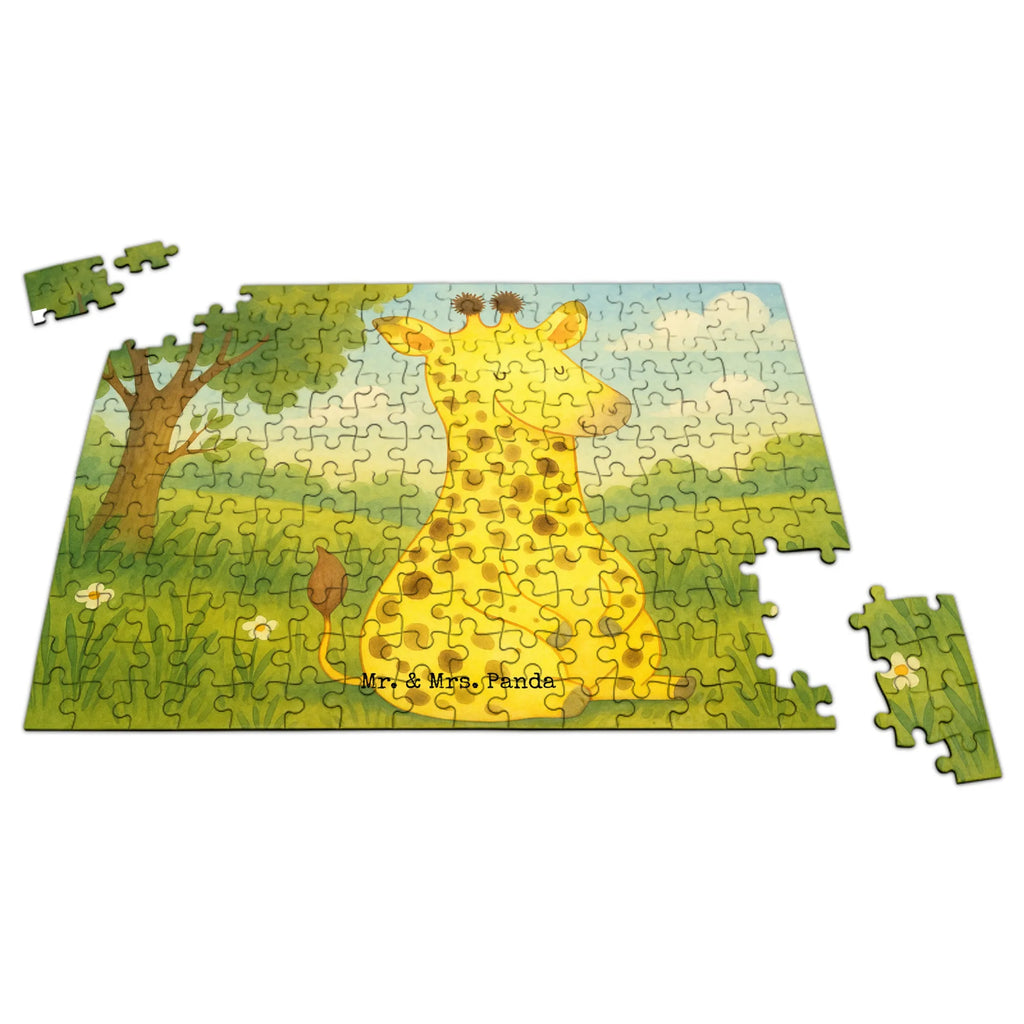 Puzzle Giraffe Zufrieden Design Puzzle, Afrika, Wildtiere, Giraffe, Zufrieden, Glück, Abenteuer