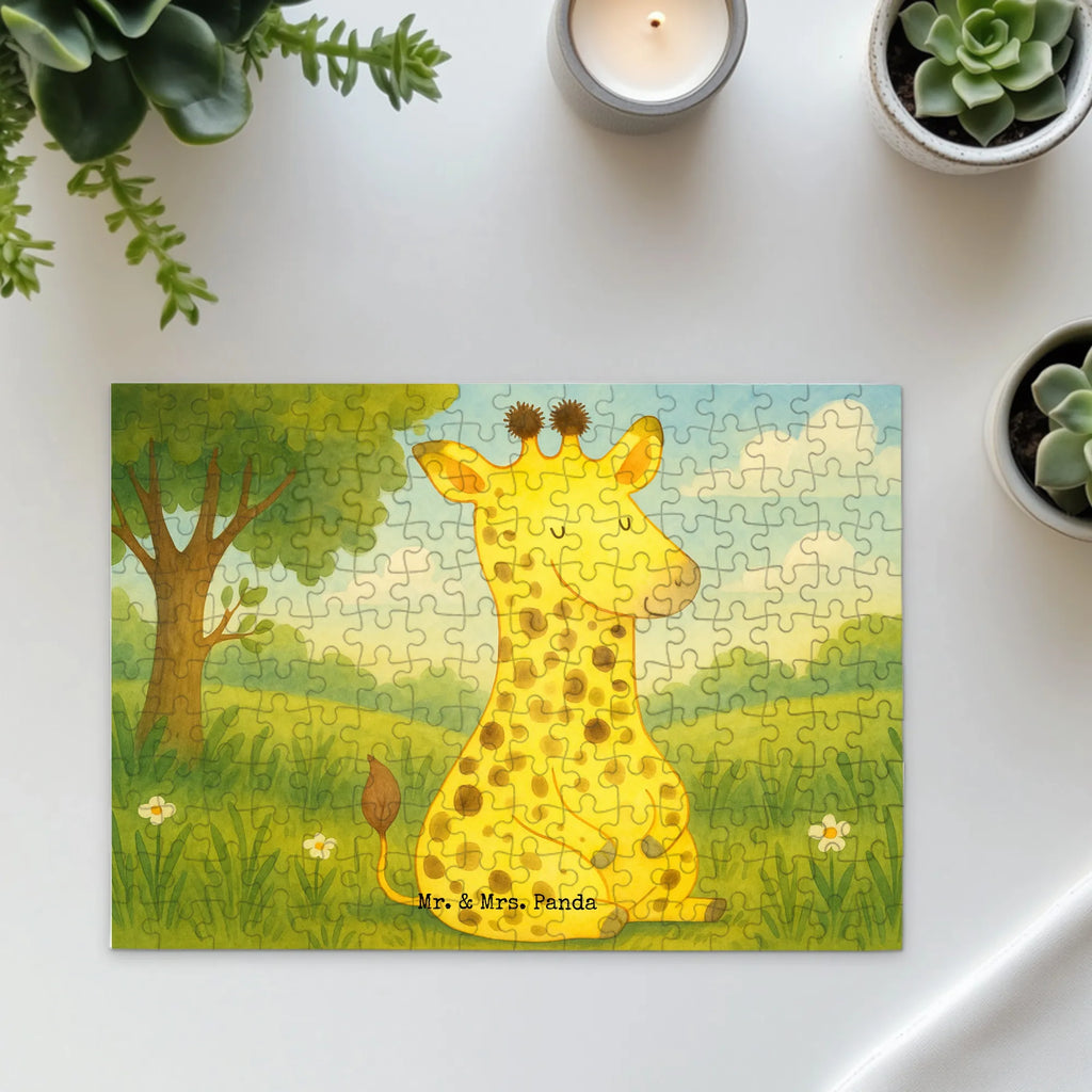 Puzzle Giraffe Zufrieden Design Puzzle, Afrika, Wildtiere, Giraffe, Zufrieden, Glück, Abenteuer