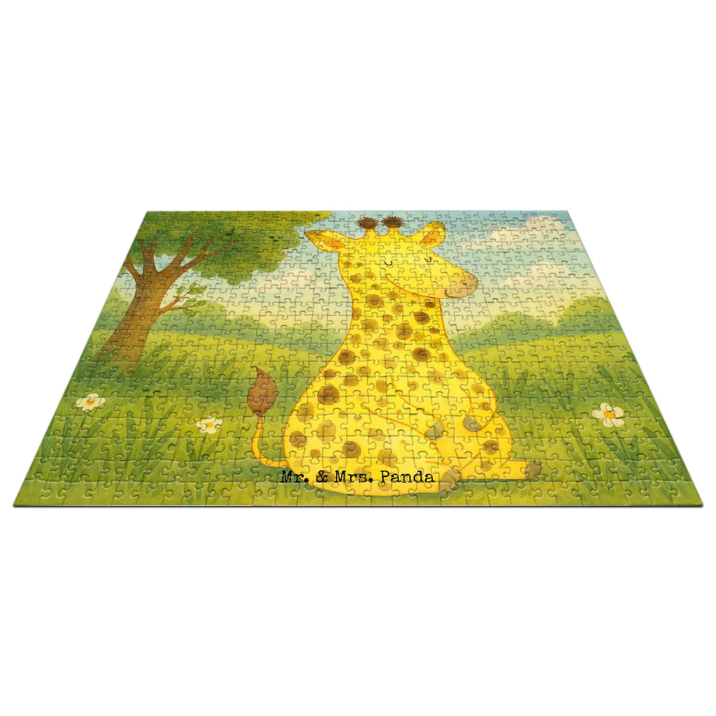 Puzzle Giraffe Zufrieden Design Puzzle, Afrika, Wildtiere, Giraffe, Zufrieden, Glück, Abenteuer