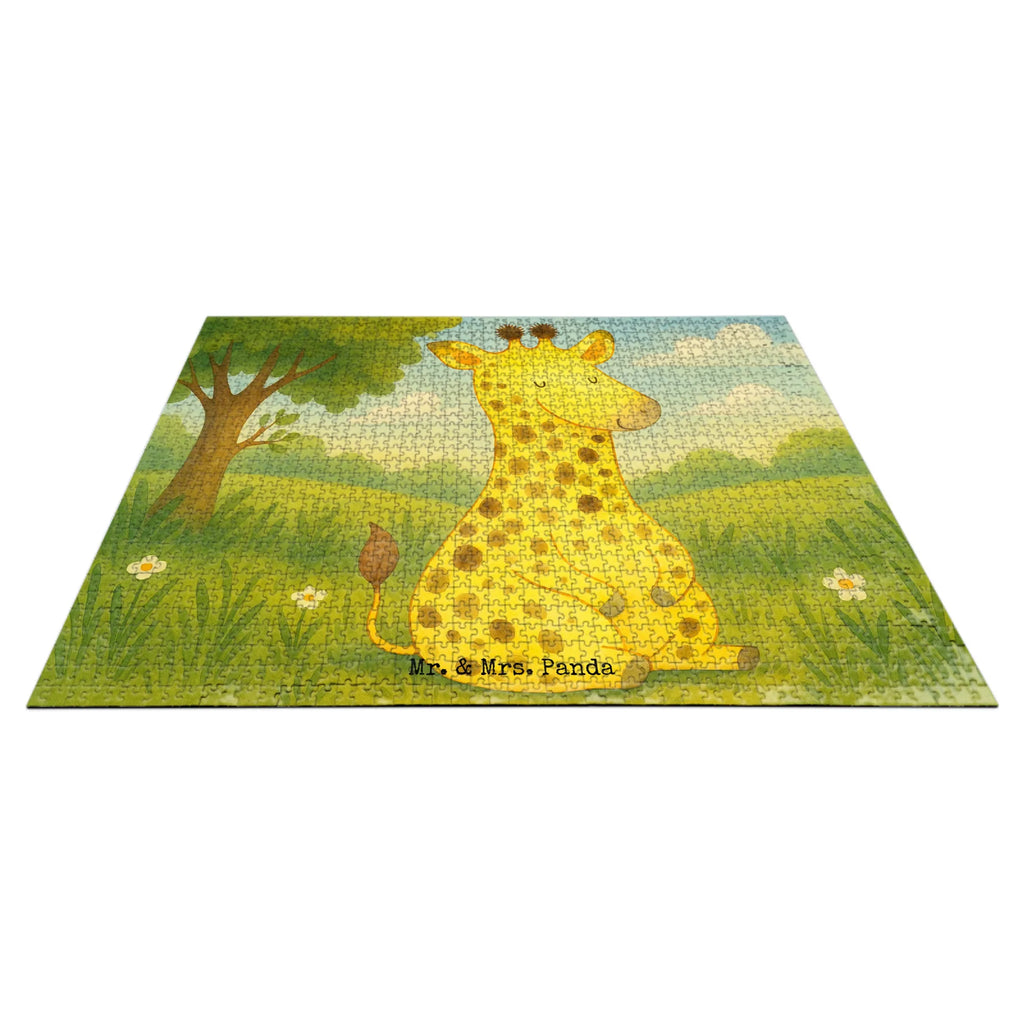 Puzzle Giraffe Zufrieden Design Puzzle, Afrika, Wildtiere, Giraffe, Zufrieden, Glück, Abenteuer
