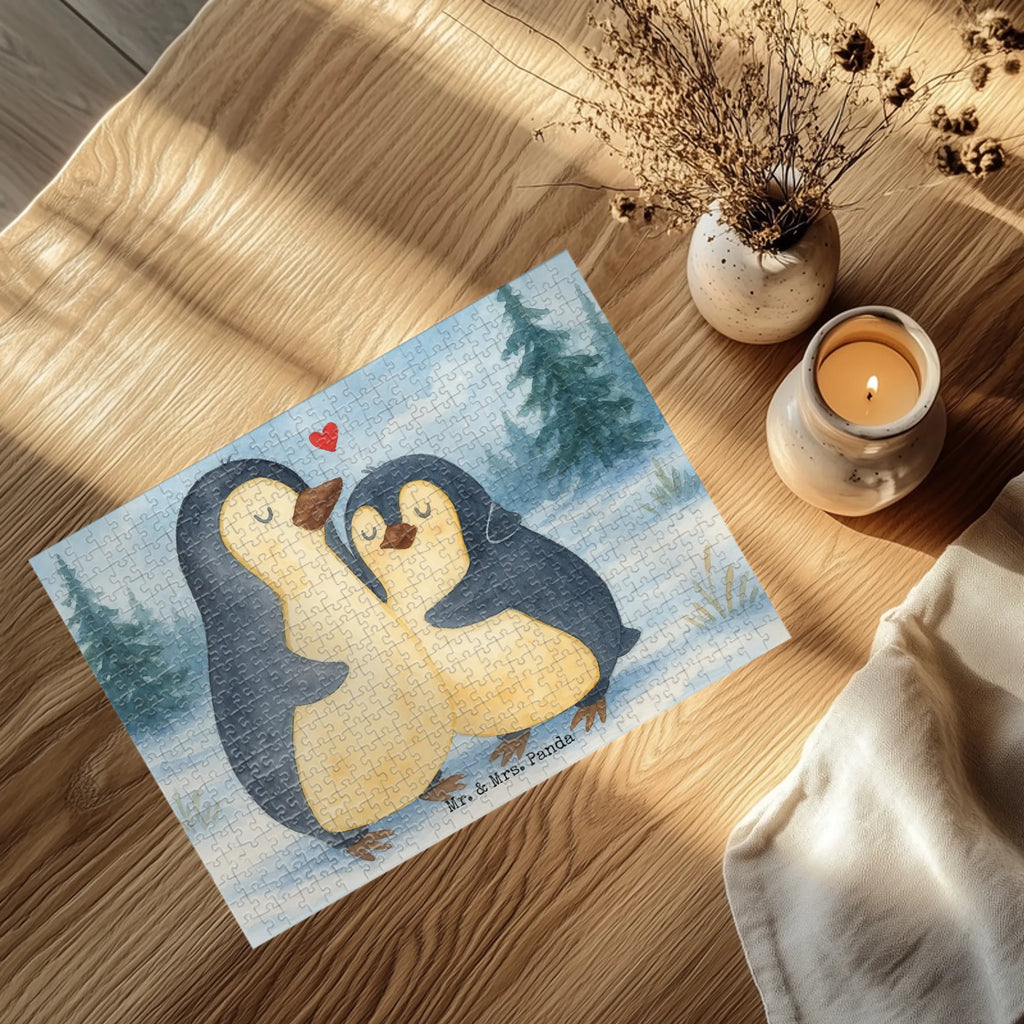 Puzzle Pinguin umarmen Design Puzzle, Pinguin, Liebe, Liebespaar, Liebesbeweis, Liebesgeschenk, Verlobung, Jahrestag, Hochzeitstag, Hochzeit, Hochzeitsgeschenk