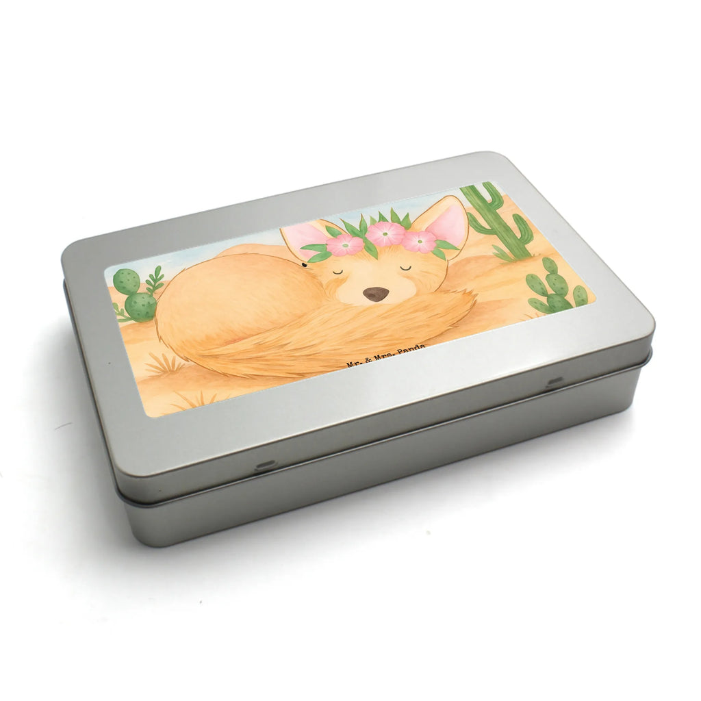 Puzzle Wüstenfuchs Blumen Design Puzzle, Afrika, Wildtiere, Wüstenfuchs, Wüste, Blumen, Blumenkranz, Glücklich